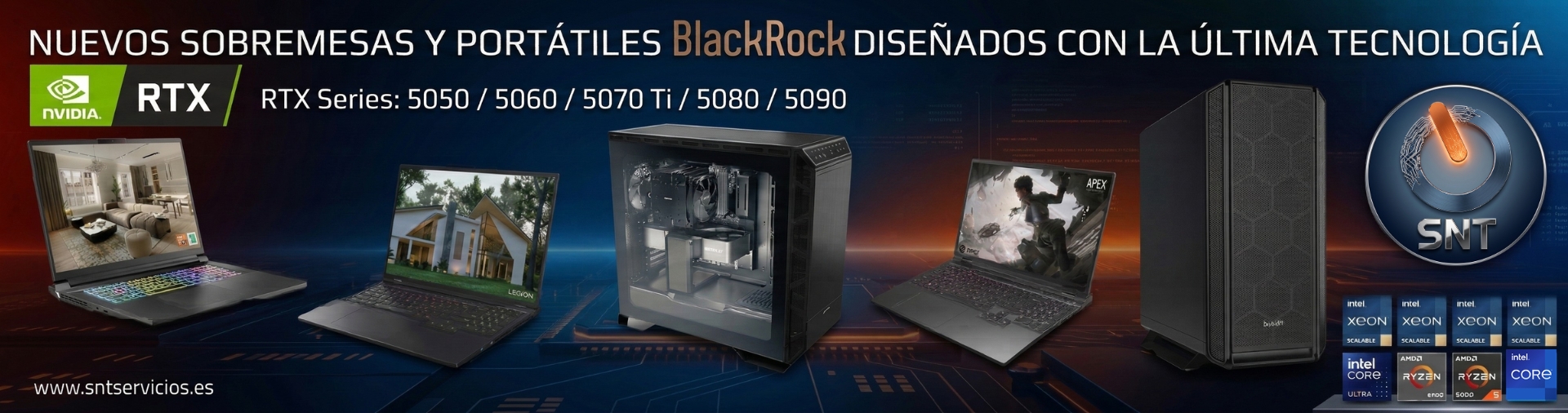 Ordenadores BlackRock - Workstations portátiles y Sobremesas Ordenadores